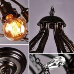 industrial black chandelier
