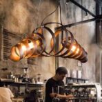 modern industrial chandelier