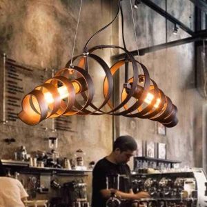 modern industrial chandelier