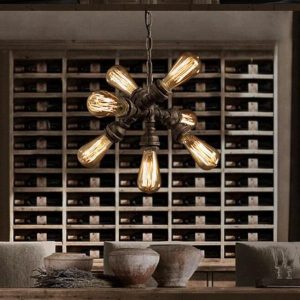 chandelier pipe plumbing