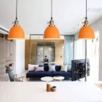 chandelier orange vintage