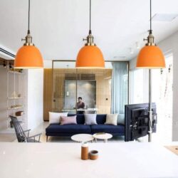 chandelier orange vintage