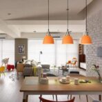 chandelier orange vintage