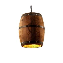 chandelier barrel wood