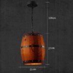 chandelier barrel wood