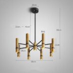 chandelier tube metal