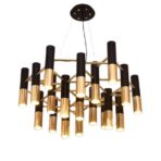 black tube chandelier