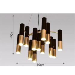 black tube chandelier
