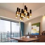 black tube chandelier