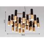 black tube chandelier