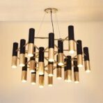 black tube chandelier