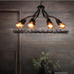 industrial black chandelier