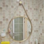 gold barber mirror