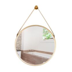 gold barber mirror