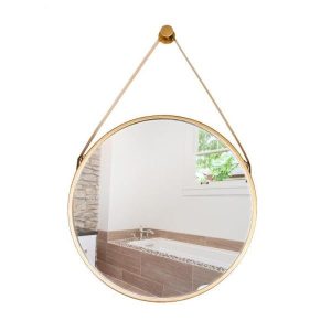 gold barber mirror