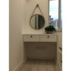 gold barber mirror