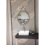 gold barber mirror