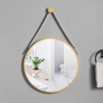 gold barber mirror