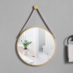 gold barber mirror