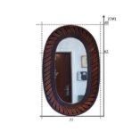 bamboo oval mirror