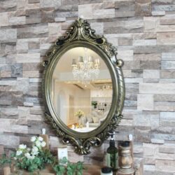 vintage oval mirror