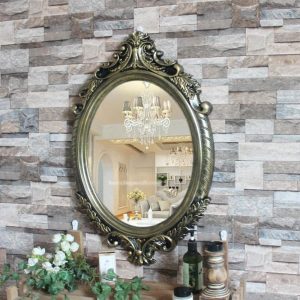 vintage oval mirror