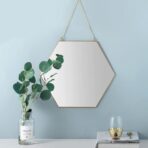 hexagonal golden mirror
