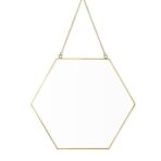 hexagonal golden mirror
