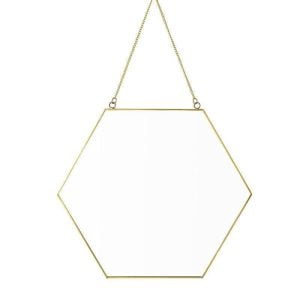 hexagonal golden mirror