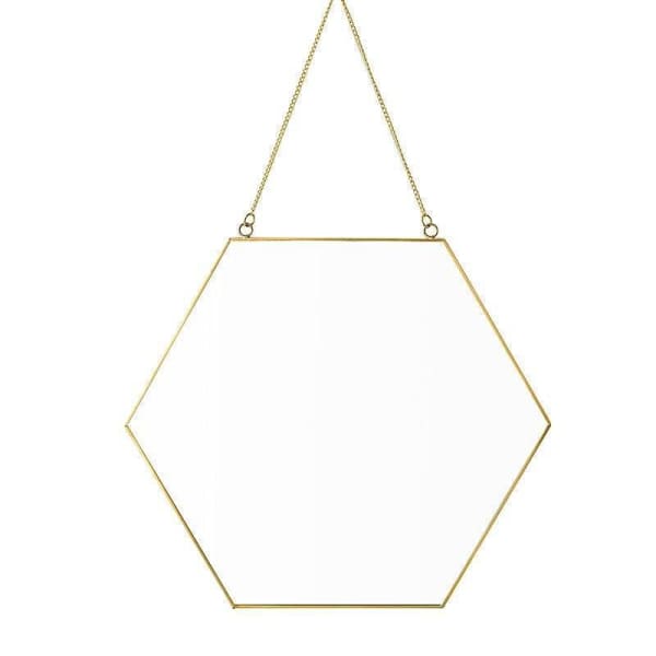 hexagonal golden mirror hexagonal golden mirror