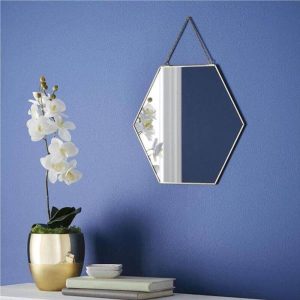 hexagonal golden mirror