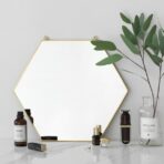 hexagonal golden mirror