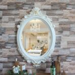 vintage oval mirror