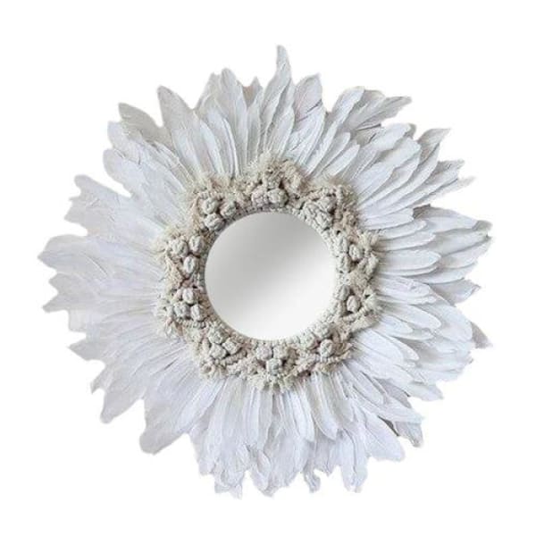 feather round mirror feather round mirror