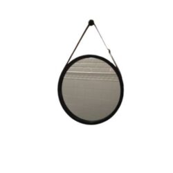 round black barber mirror