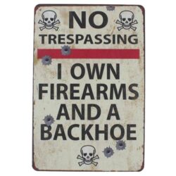 no trespassing plate