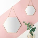 hexagonal golden mirror