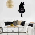 clock cat tail pendulum
