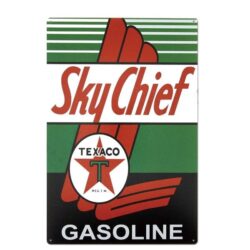 vintage metal plate texaco sky chief