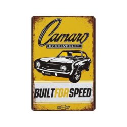 metal plate vintage chevrolet camaro