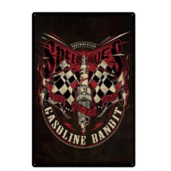 vintage speedjunkie metal plate