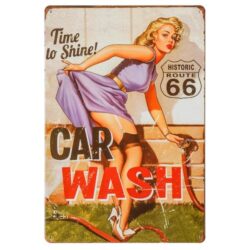 old pin up enamel plate