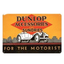 old dunlop enamel plate