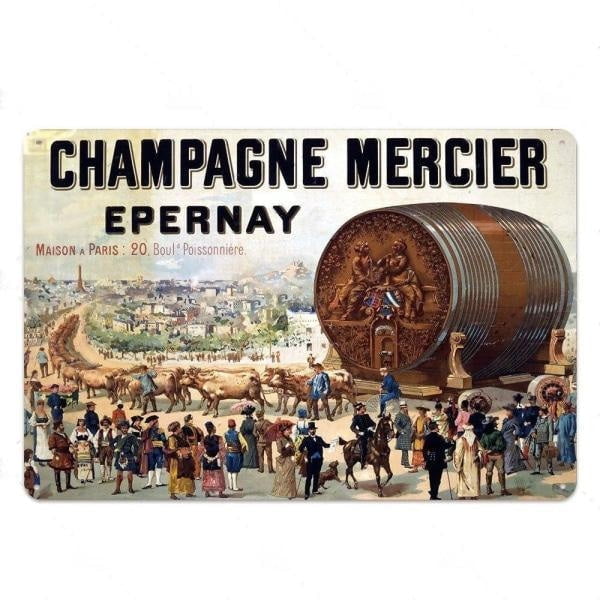 enameled plate champagne mercier enameled plate champagne mercier