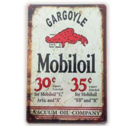enameled mobiloil plate