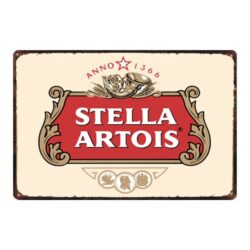 enameled plate stella artois