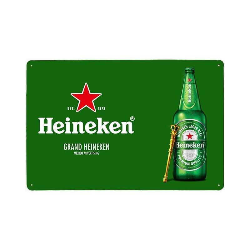 vintage heineken metal plate vintage heineken metal plate