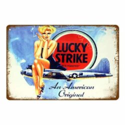 metal plate vintage lucky strike