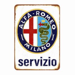 alfa romeo metal plate