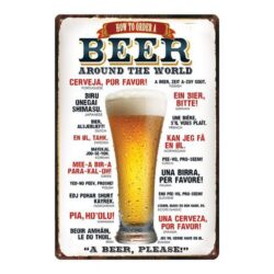beer metal plate